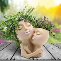 Gift for Women, Face Planter Pot - Double Flower Pots in One for Indoor Outdoor - £16.00 GBP