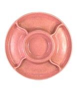 Pink California Pottery Chip Dip Serving Tray 11” Ceramic Round Retro Vi... - £17.15 GBP