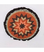 Vintage QUILTED WALL ART Handmade 15&quot;  Round Wooden  Embroidery Hoop Fra... - $554.87 MXN