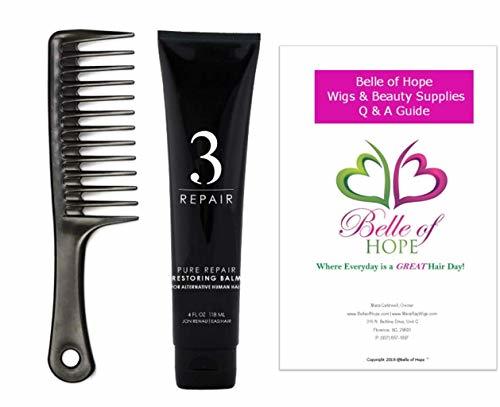 Jon Renau Pure Repair Restoring Balm 4oz, Wide Tooth Shampoo Comb and 19 Page Be - $21.73