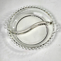 Vintage Imperial Candlewick Divided Relish Tray 6” Beaded Rim 2 Compartment - £14.92 GBP