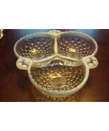 Anchor Hocking Hobnail Relish Dish Moonstone French Opalescent Divided - €17,72 EUR