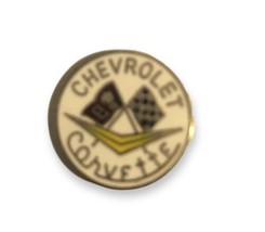 Chevrolet Corvette 1953-1962 Racing Flags Chrome Collectable Lapel Hat Vest Pin - £18.96 GBP