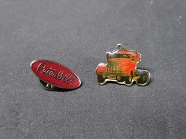 Lot Of 2 Trucking Truck Driver Semi Lapel Pin Pins PETERBILT  - £7.42 GBP