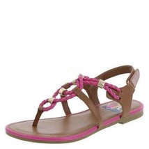 Girls Sandals Disney Liv &amp; Maddie Pink Rope Thongs Slip On Shoes-sz 11 - £9.44 GBP