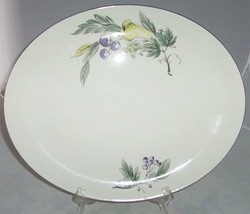 HOMER LAUGHLIN RHYTHM DEBUTANTE PLATTER 15&quot; PEAR GRAPE - £20.55 GBP