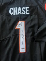 Ja&#39;Marr Chase And Joe Burrow signed Ja&#39;Marr Chase #1 jersey with COA - £298.96 GBP