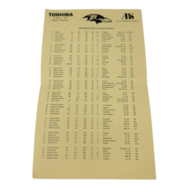 Baltimore Ravens NFL Football 1999 Numerical Player Roster Training Camp Paper - £8.59 GBP