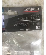 5 Deflecto Clips Grips Tags VersaGrip Sign Holder, 3in x 4in , Clear  (2... - $19.80