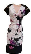 Phase Eight Size 8  Small Laced Bodycon Pencil Floral Crochet Dress Party - £17.01 GBP