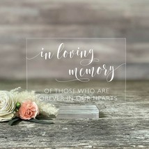 Acrylic In Loving Memory Sign | Wedding Memorial Sign With Stand | Weddi... - £25.48 GBP