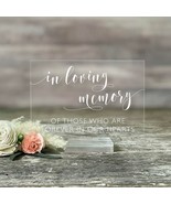 Acrylic In Loving Memory Sign | Wedding Memorial Sign With Stand | Weddi... - £27.45 GBP