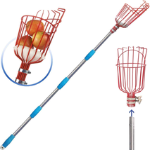COCONUT Fruit Picker Tool, Fruit Picker with Basket and Pole Easy to Assemble &amp;  - £23.90 GBP