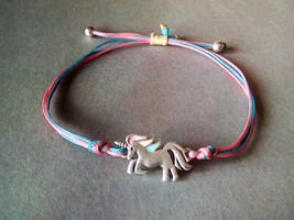 Unicorn adjustable string bracelet for girls Birthday gift for kids jewelry gift - £5.84 GBP