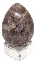Smoky Quartz  Pure Crystal Yoni Egg Personal Kegel  59 X 43mm 136gm SQE10 &amp; Bag - £38.75 GBP