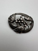 Vintage Mid Century Modern Sterling Silver Coro Grape Brooch 4.3cm - $45.14
