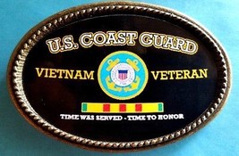 Vietnam Veteran U.S. COAST GUARD Epoxy Belt Buckle - NEW - £13.37 GBP