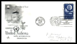 1957 United Nations Fdc Cover - Meteorological Org 3 Cents, New York O12 - £2.37 GBP