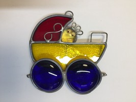 Stained Glass Sun Catcher Baby Buggy Carriage New England Rustics Iridescent - £14.79 GBP