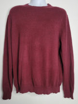 J Crew Sweater Mens XL Red Cashmere Cotton Long Sleeve Pullover Knit Swe... - £22.37 GBP