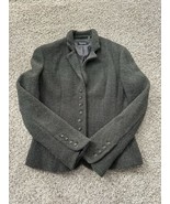 TAHARI Women Size 8 Wool Blend  Button Gray Blazer Jacket Casual Career - $38.08 CAD