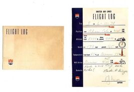 United Airlines Flight Log &amp; Envelope 1939 - $27.72