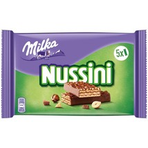 MILKA Nussini hazelnut chocolate covered candy bars 5pc. FREE SHIPPING - £9.93 GBP