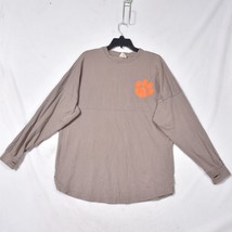 Clemson Tigers Women&#39;s Spell Out Grey Pressbox Tee Shirt Size Medium Pul... - $214.64 MXN