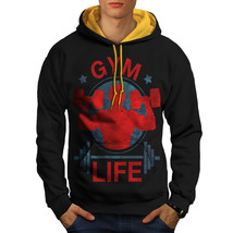 Wellcoda Gym Life Workout Mens Contrast Hoodie, Stamina Casual Jumper - £30.96 GBP