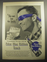 1956 Pabst Blue Ribbon Beer Advertisement - This one has the touch - £14.78 GBP