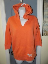 Victoria&#39;s Secret PINK Hoodie Orange Sweatshirt Size S Women&#39;s - $19.71