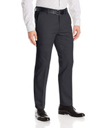 Men&#39;s Flat Front Slim Fit Charcoal Slacks Trousers Dress Pants 32Wx30L - $402.41 MXN