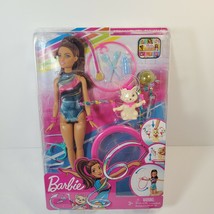 Barbie Spin &#39;n Twirl Gymnast Doll Trampoline Gymnastics Cat Rhythmic Ribbon Hoop - £16.24 GBP