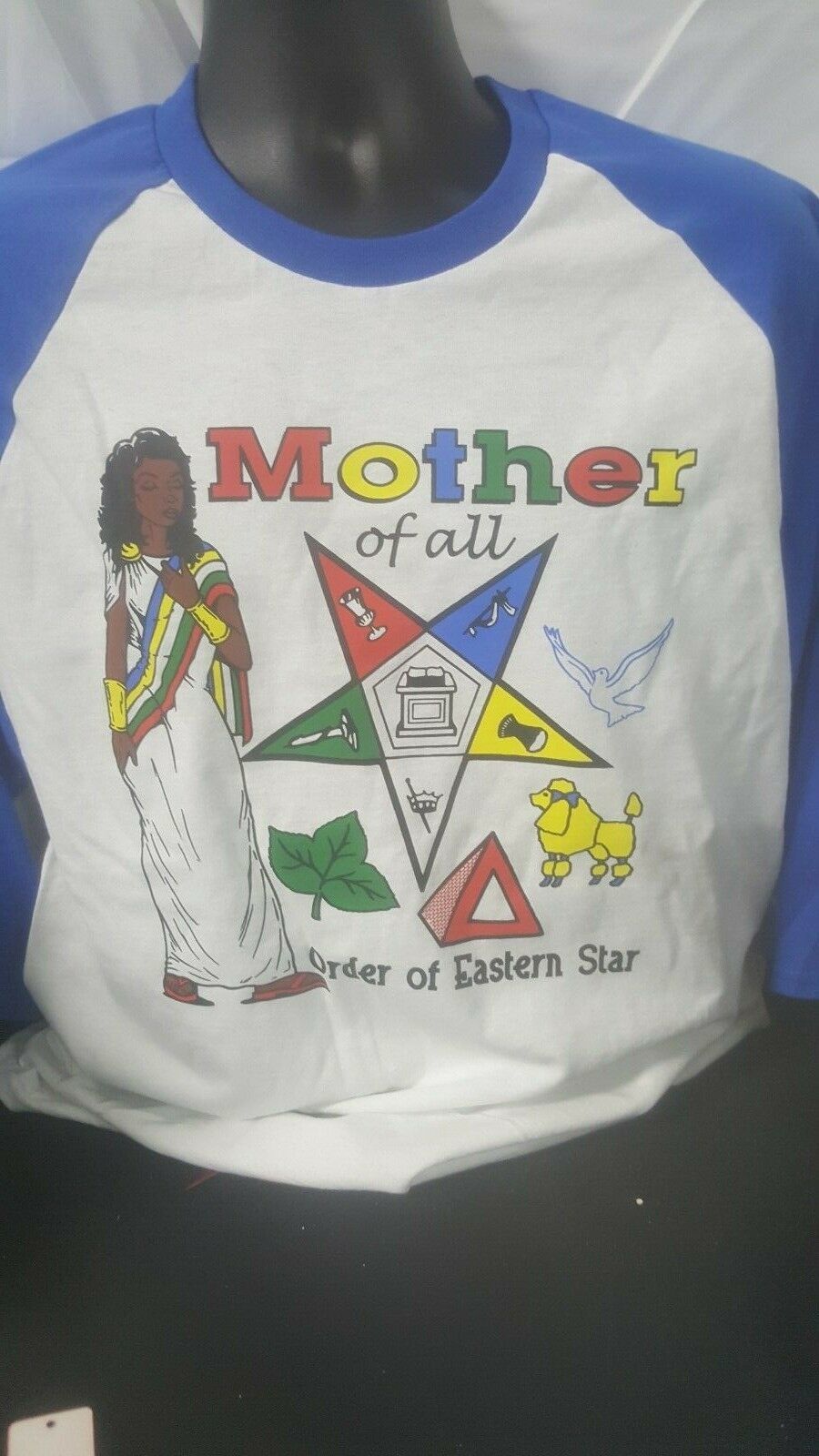 Primary image for Order of the Eastern Star Long Sleeve Shirt O.E.S Mother of All baseball Tee