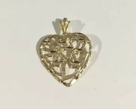 14k Yellow Gold Heart Pendant - $66.00