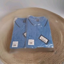 Devon &amp; Jones Mens Polo Shirt Short Sleeve Size Small Light Blue Cotton ... - £13.96 GBP