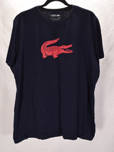 Lacoste Sport Mens Crewneck SS Shirt Navy 3XL - $79.20