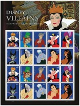 Walt Disney Villains Sheet of 20  -  Postage Stamps Scott 5222 - $24.26