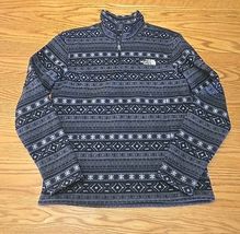 The North Face 1/4 Zip Geo Snowflake Fleece Mens Size Small Holiday Outdoor - $32.67