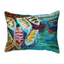 Betsy Drake Six Rowboats Large Indoor Outdoor Pillow 16x20 - £37.05 GBP