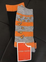 HALLOWEEN 2 Pairs of Socks 1-Candy Corn &amp; 1 Black &amp; Orange Women&#39;s One Size NEW - £9.55 GBP