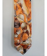 Jerry Garcia Brown/Orange Circle Pattern Neck Tie, Fifty-Four, 100% Silk - $25.93 CAD
