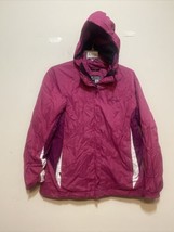 Columbia Jacket Women&#39;s Size XL Purple Fleece PINK Lined, Full Zip - $22.43