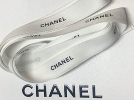 2 Yards Of Chanel White Classic Ribbon New &amp; Uncut 100% Authentic Free Ship - £10.07 GBP