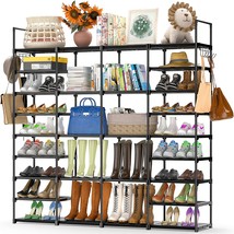 Kottwca Shoe Rack Organizer for Entryway Closet, Upgraded 9 Tiers 4 Rows Metal - £44.86 GBP