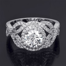 2.25 Carat Womens Classic Composite Engagement Ring Authentic Sterling Silver - £45.54 GBP