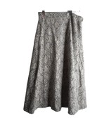 ZARA snake pattern A-line Midi Skirt Pull on elastic waist cream grey bl... - $23.99