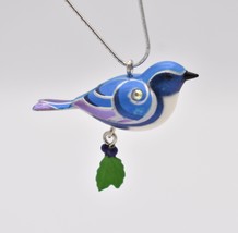 Hallmark 1.3&quot; Miniature Christmas Ornament 2022, Black-Throated Blue Warbler - £10.05 GBP