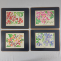 Floral Pimpernel Placemat Lot of 4 Cork Backed Made in England Set GVC - $14.95