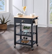 Os Home And Office Furniture Model Hmpnw-70 Hampton Kitchen Cart In Blue With - £110.30 GBP